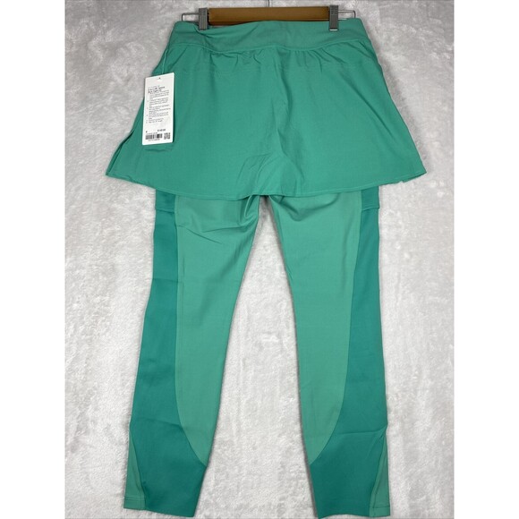 Lululemon 2-in-1 skirt tight Tennis 25” Maldives green NWT RARE size 8 - Picture 8 of 11
